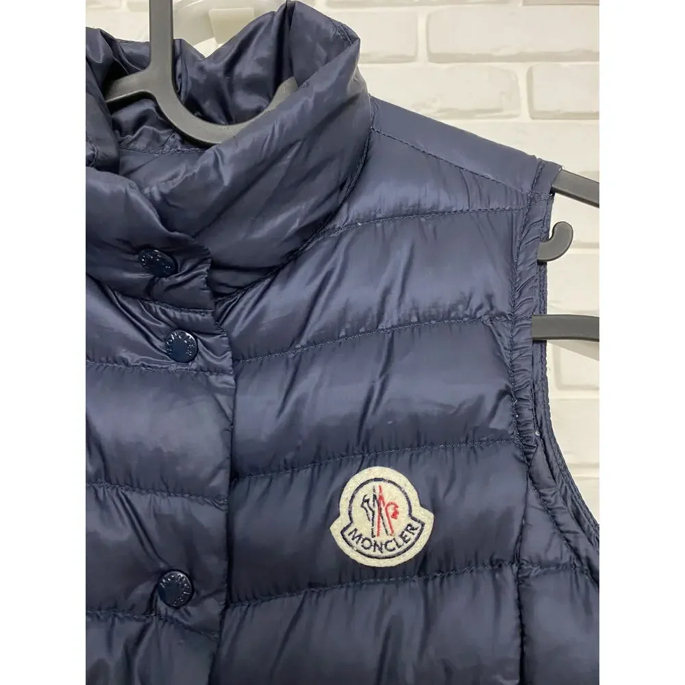 Moncler Down Vest Navy Blue Kid's Size 8/128